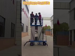 12 m vertikaler Doppelmastlift Teleskopischer Aluminiummastlift