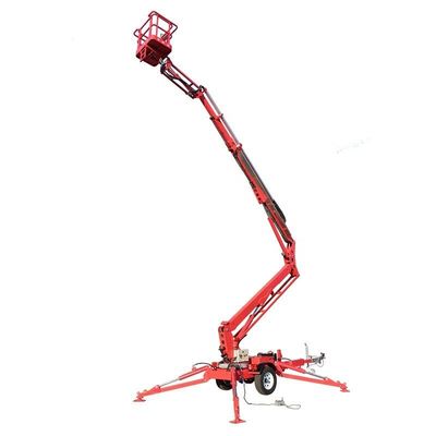 kaufen 14 m 200 kg Anhänger angebracht Artikulierbarer Boom Lift Batterie oder Gas Anhänger Mann Lift online manufacture