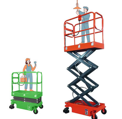 kaufen 230 kg 14 m hohe Arbeitsplattform selbstfahrende Scherehebeplatform online manufacture