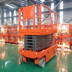 Batteriebetriebene selbstfahrende Schere Lift mobile Orange für Hochplatzarbeit