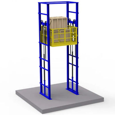 2000 kg-6000 kg Vertikaler Warenlager Aufzug Hydraulischer Vier-Posten-Ladenaufzug