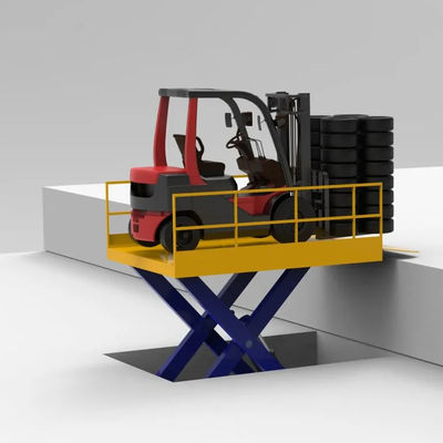 Stehende hydraulische Lkw Dock-Schere Lift 5000KG mit Erweiterungsrampe