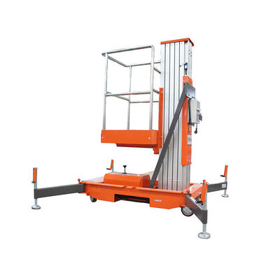 Belastung 150 kg Einmastenheber-Flugplattform aus Aluminiumlegierung Orange