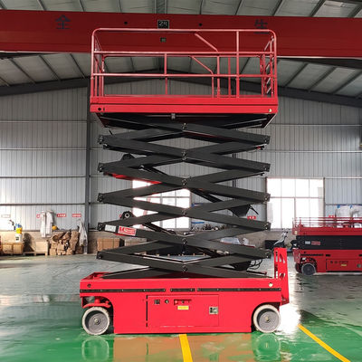 320 kg 10 Meter Schere Lift Rot selbstfahrender Mann Lift für Lager