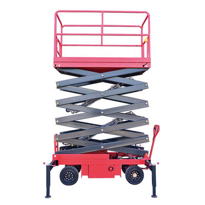 Rotmobile Hydraulikplattform 12m Mobilhebe 500kg Kapazität