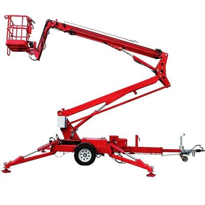 Hydraulischer 16 m Anhänger-Boomlift Schleppbarer Gelenk-Boomlift für Luftarbeiten