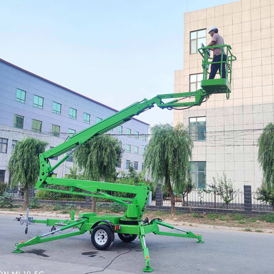 200 kg Anhänger-Boomlift 18 m Hydraulisch verknüpfte Schleppboomlift