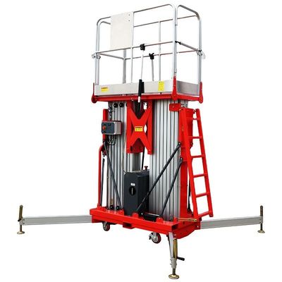 Doppelmastartige Arbeitsplattformen aus Aluminium 8 m elektrischer vertikaler Mastlift