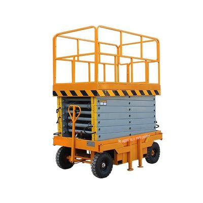Orange mobile hydraulische Liftplattform 4m 300kg tragbarer Scherelift