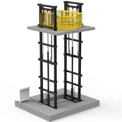 2 - 5 Tonnen Doppelleitungsbahnfrachthebeplattform Industriefrachtlift