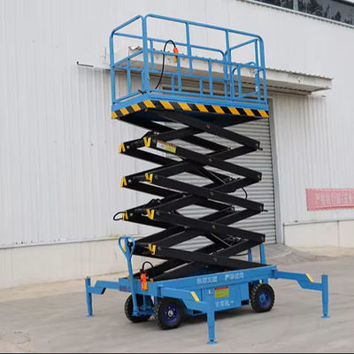 500KG Semi Electric Scissor Lift 6m Height Mobile Platform
