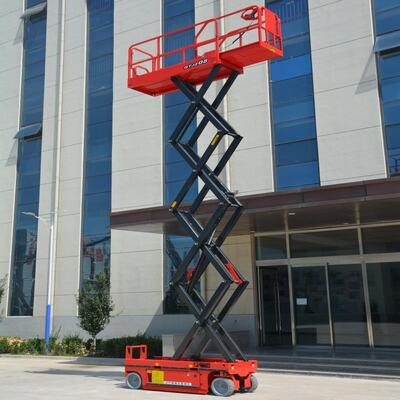 Selbstfahrende elektrische Scherenhebebühne, 10 m, 450 kg Tragkraft für den Betrieb mit 2 Personen
