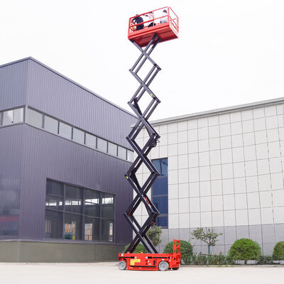 14 m elektrische mobile Scherenhebebühne, 230 kg hydraulische Scherenhebebühne für Arbeiten in der Luft