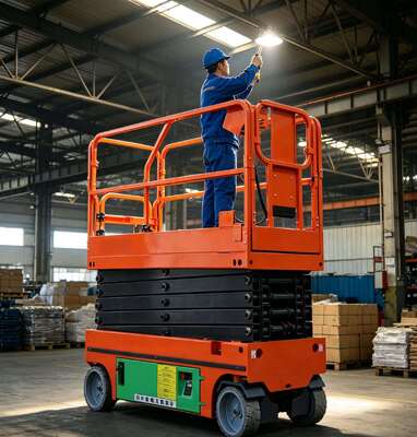 Vollelektrische Mini-Scherenhebebühne mit 230 kg Traglast und 6 m Höhe für die Wartung im Innenbereich