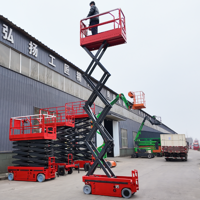 Rote selbstfahrende Scherenhebebühne 450kg 8m Arbeitsbühne