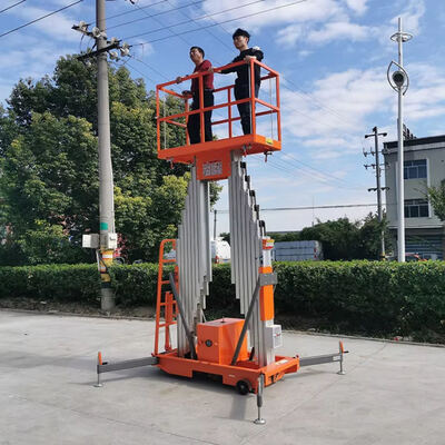 Faltbarer Aufzug aus Aluminiumlegierung, elektrischer hydraulischer vertikaler Doppelmast-Aufzug