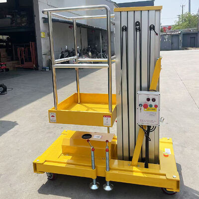 Einzelmasten Mobil 8m Lifting Platform Aluminium Alloy Hydraulic Lift