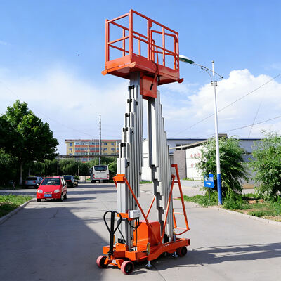 Doppelmast-Arbeitsbühne 250kg Tragfähigkeit 10m Höhe